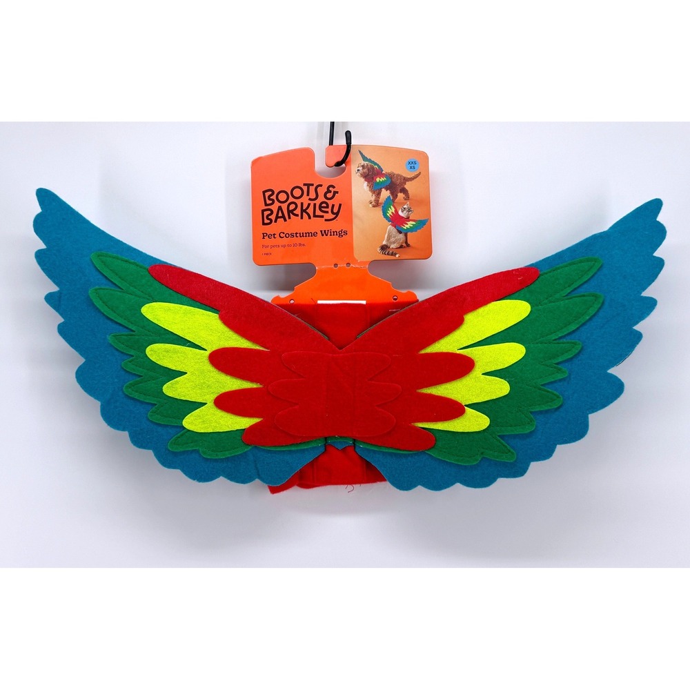 Boots & Barkley Parrot Pet Costume Wings XXS/XS Small Dog Cat Multicolot